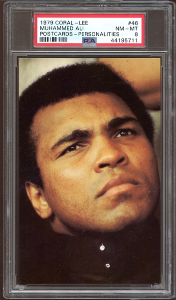1979 Coral-Lee Postcards Personalities Muhammed Ali PSA 8 NM/MT