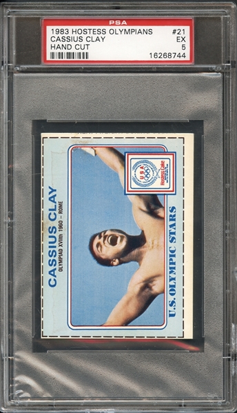 1983 Hostess Olympians #21 Cassius Clay Hand Cut PSA 5 EX