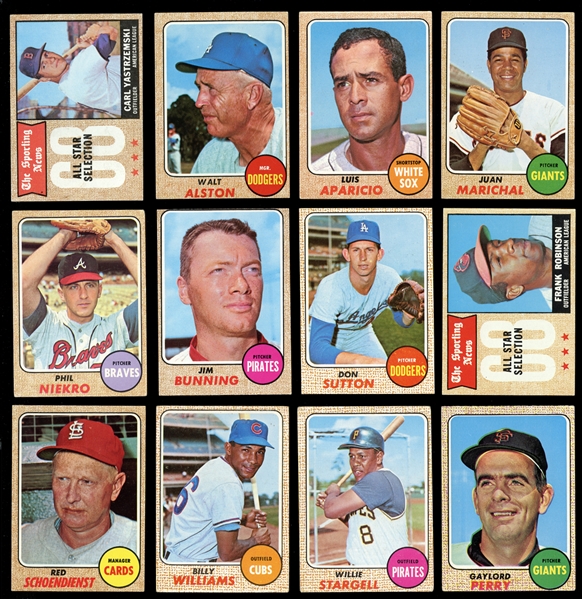 1968 Topps Baseball Partial Set (410/598) With Over 700 Duplicates
