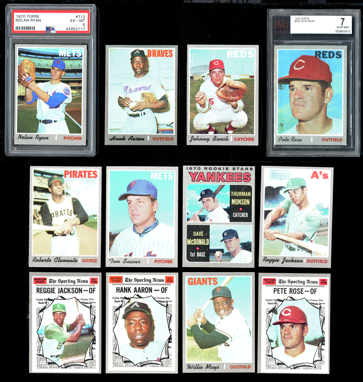 1970 Topps Baseball Complete Set with Graded Cards | Barnebys