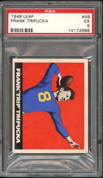 Lot Detail - 1948 Leaf #49 Frank Tripucka PSA 5 EX