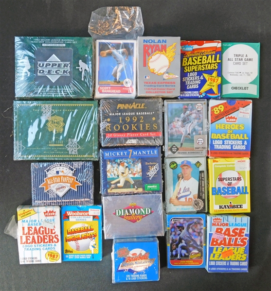 Miscellaneous 1980s-1990s Baseball Sets and Packs Group of (18)