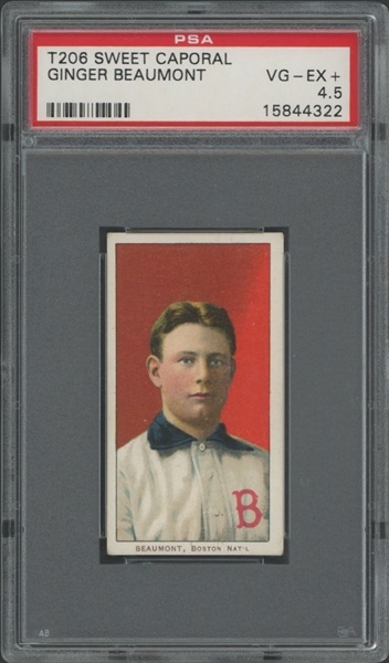 1909-11 T206 Sweet Caporal Ginger Beaumont 150/30 PSA 4.5 VG-EX+