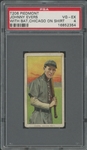 1909-11 T206 Piedmont Johnny Evers With Bat, Chicago On Shirt 350-460/25 PSA 4 VG-EX