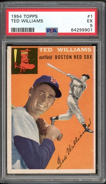 1954 Topps #1 Ted Williams PSA 5 EX