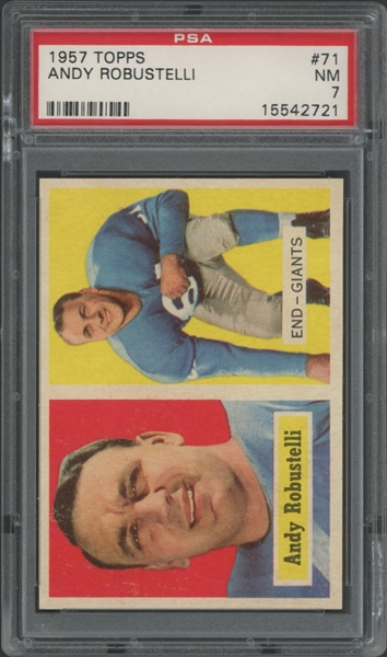 1957 Topps #71 Andy Robustelli PSA 7 NM