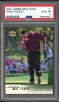 2001 Upper Deck Golf #1 Tiger Woods PSA 10 GEM MINT