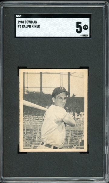 1948 Bowman #3 Ralph Kiner SGC 5 EX