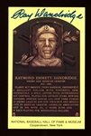 1964-Date Yellow Hall of Fame Plaque Ray Dandridge Autographed 