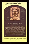 1964-Date Yellow Hall of Fame Plaque James "Cool Papa" Bell Autographed 