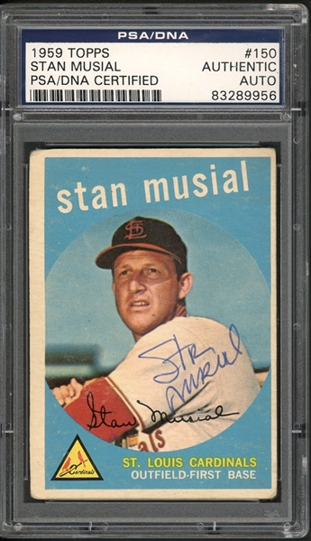 1959 Topps #150 Stan Musial Autograph PSA/DNA Authentic