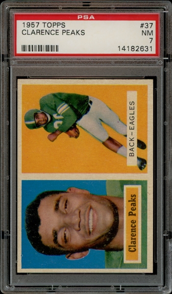 1957 Topps #37 Clarence Peaks PSA 7 NM