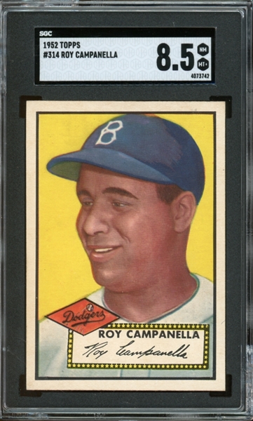 1952 Topps #314 Roy Campanella SGC 8.5 NM-MT+