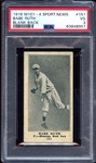 1916 M101-4 Sporting News #151 Babe Ruth Blank Back PSA 3 VG