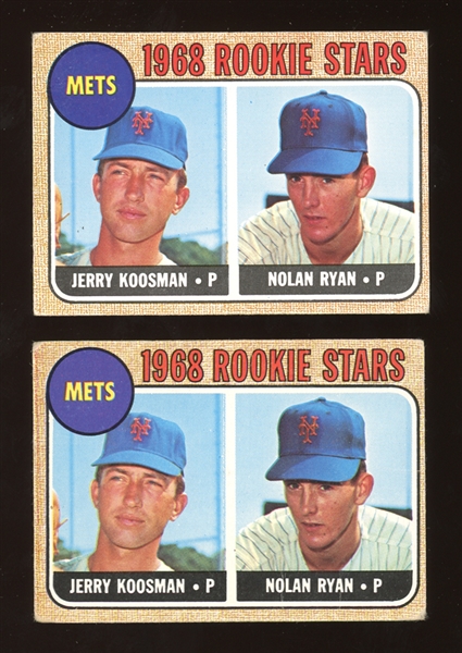 1968 Topps #177 Nolan Ryan Rookie Card Group of (2)