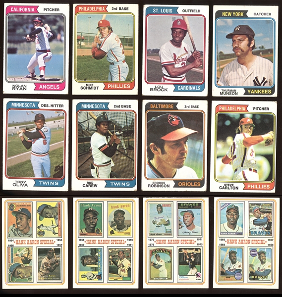 1974 Topps Group of (41) with Stars and HOFers