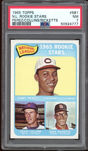 1965 Topps #581 Tony Perez PSA 7 NM