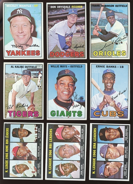 1967 Topps Baseball Shoebox Collection of Over 300 Cards with Stars and HOFers