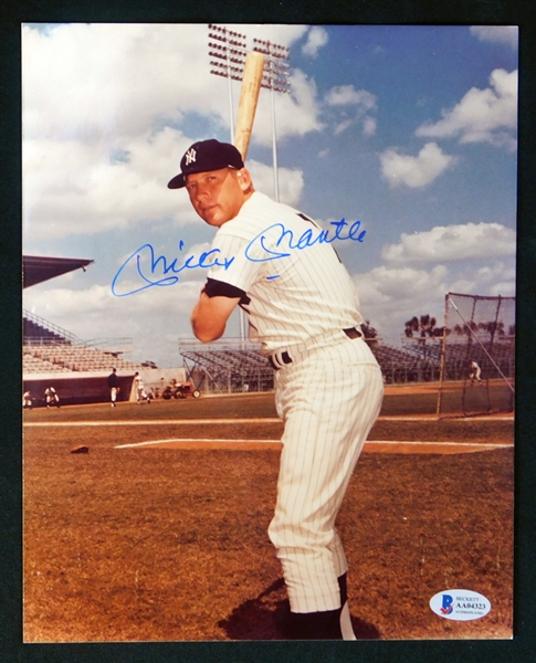 Mickey Mantle Signed 8x10 Photograph BAS