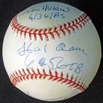 Stan Musial, Hank Aaron and Willie Mays Signed ONL (Coleman) Ball 