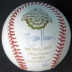 Randy Johnson Single-Signed 2001 World Series Stat Ball BAS
