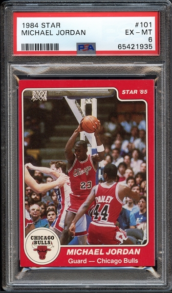 1984 Star #101 Michael Jordan PSA 6 EX-MT