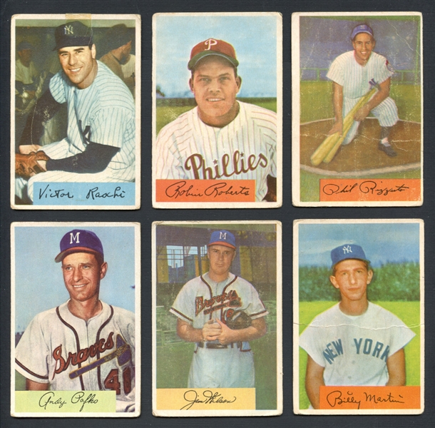 1954 Bowman Shoebox Lot Of 20 Cards With HOFers And Stars