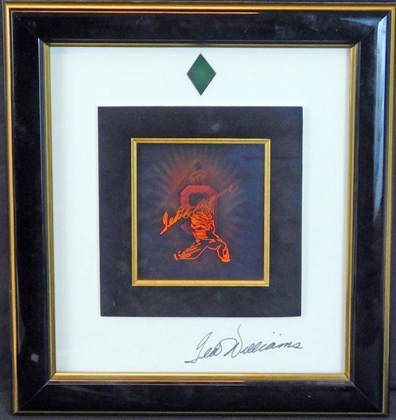 Ted Williams Signed Green Diamond Hologram 