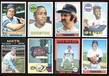 1960s-80s Baseball Shoebox Collection of (52) with Many Stars and HOFers