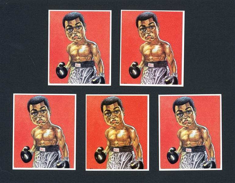 1992 John Brindley Bob Hoare Characatures World Boxers #1 Muhammad Ali Group Of Five (5)