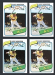1980 Topps #482 Rickey Henderson Lot Of Four (4) Rookie Cards