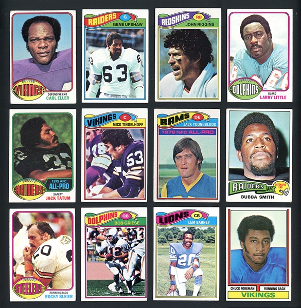 1971-77 Topps Football Shoebox Collection Of 279 Cards With Stars And HOFers