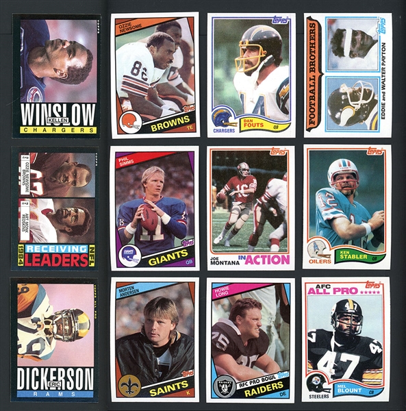 1982-85 Topps Football Collection Of 343 Cards With Rookies, Stars, And HOFers