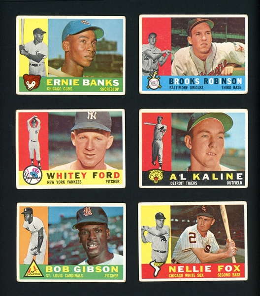 1960 Topps Group Of 89 Cards With Stars And HOFers