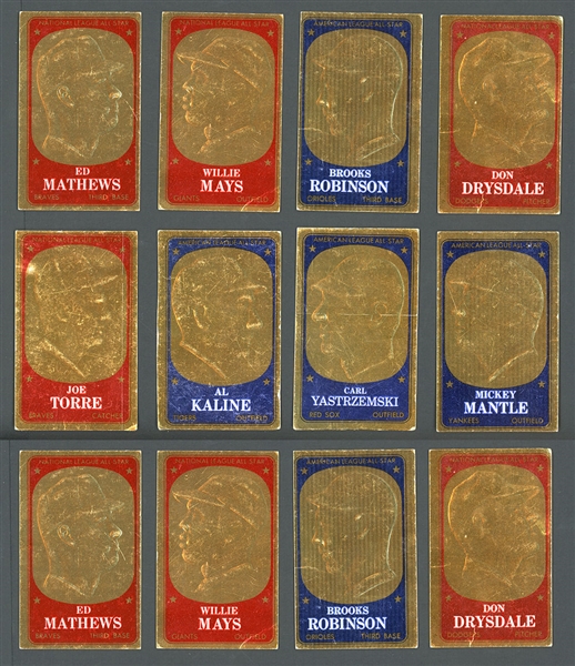 1965 Topps Embossed Partial Set (51/72) Including Stars And HOFers