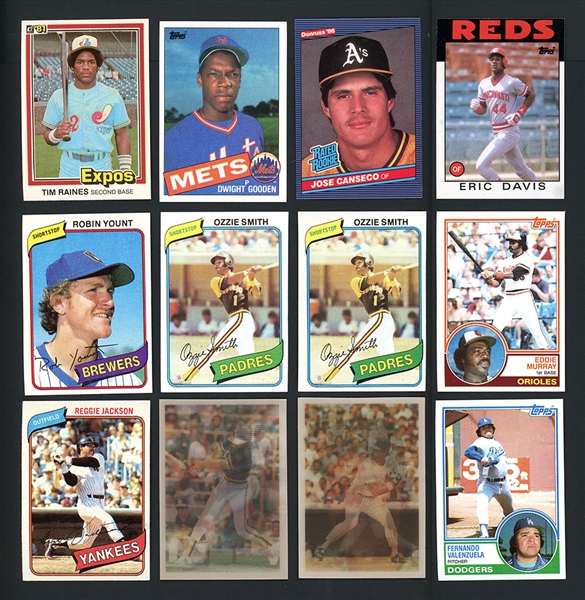 1980s Group Of 72 Cards With Stars, Rookies, And HOFers