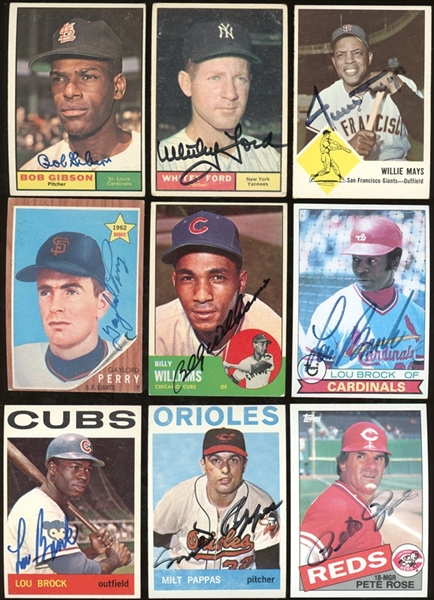 1950-70s Autographed Group of Twenty Eight (28) Including Stars & HOFs