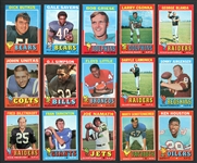 1971 Topps Football Shoebox Collection Of Over 1200 Cards With Stars And HOFers