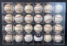 Group of (24) Signed Baseballs With Hall of Famers and Stars Including Banks, Drysdale