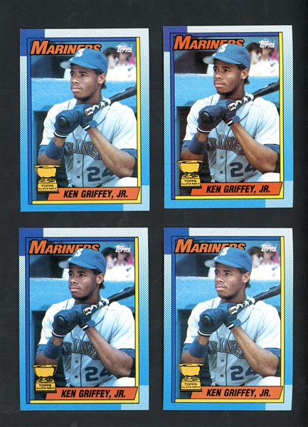 1990 Topps Ken Griffey Jr. Group Of Four (4) 
