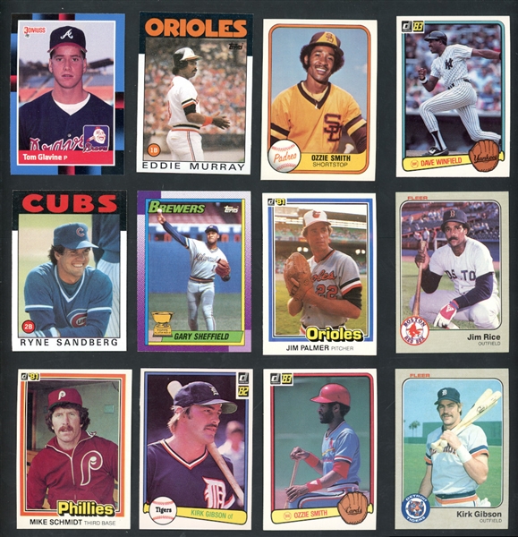 1980s Baseball Lot Of Fifteen Hundred (1500) Cards Including Stars & HOFers