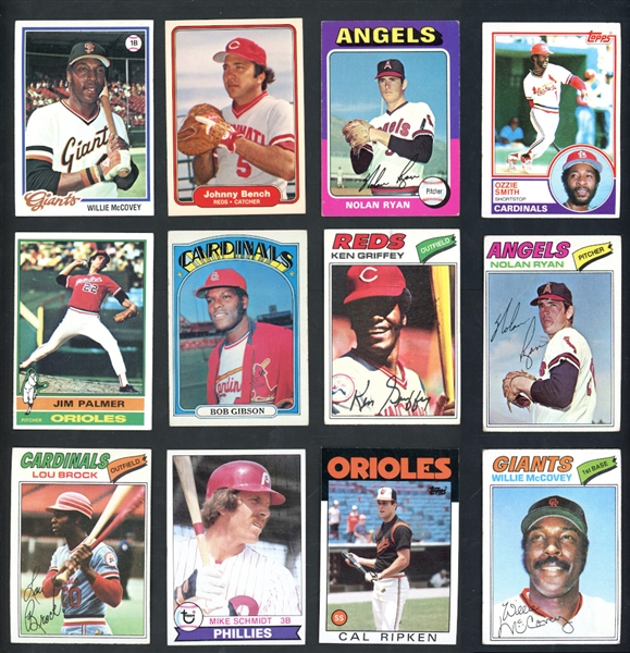 1970s To 1980s Baseball Lot Of Two Hundred Fifty (250) Cards Including Stars & HOFers