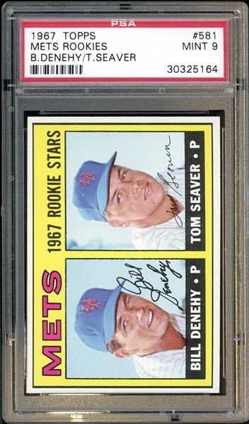 1967 Topps #581 Mets Rookies Tom Seaver PSA 9 MINT