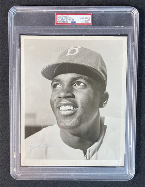 Exceptional Autographed Type I Photo Of Jackie Robinson PSA/DNA