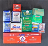 1980s and 1990s Baseball Factory and Update Sets Group of (13)