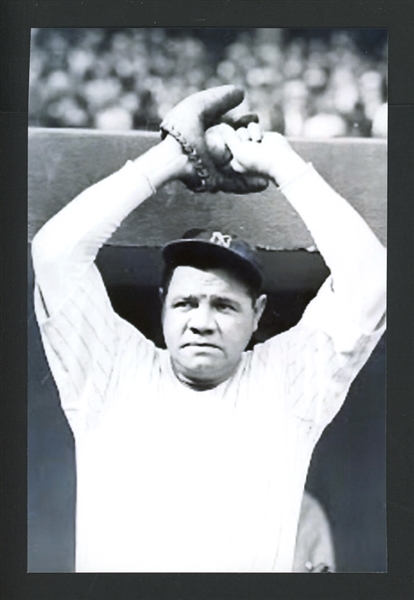1933 Glass Plate Negative Of Babe Ruth From Final Pitching Performance 