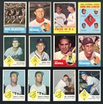 1963 Fleer And Topps Shoebox Collection Of Three-Hundred Eighty Five (385) Cards With HOFers And Stars