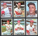 1967 Topps Group Of 25 St. Louis Cardinals With Stars And HOFers