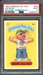 1986 Garbage Pail Kids #84a Joe Blow Stickers Barber Back PSA 9 MINT