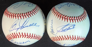 Multi-Signed OAL (Brown) and ONL (White) Ball Group of (2) with Earl Weaver, Dick Williams and Other Notables